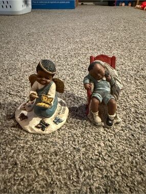 All Gods Children-  Black Child Angel Figurine - Set of 2